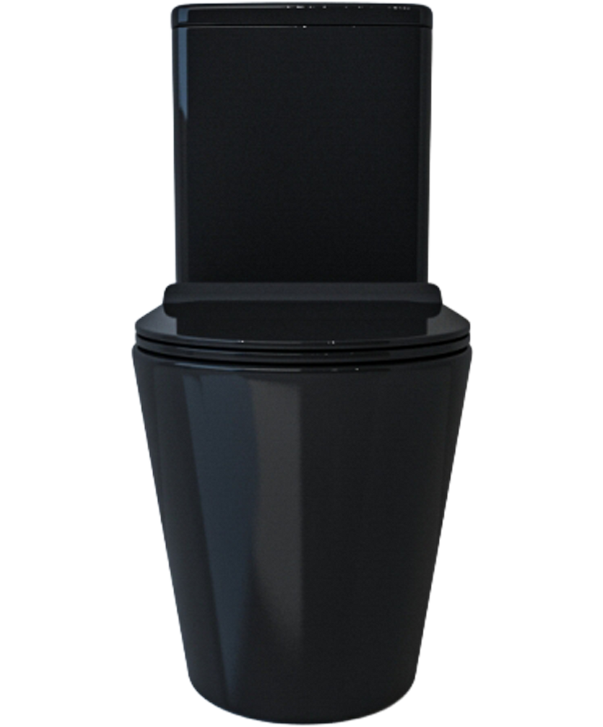 Tornado V2 Back-to-Wall Toilet Suite in Gloss Black