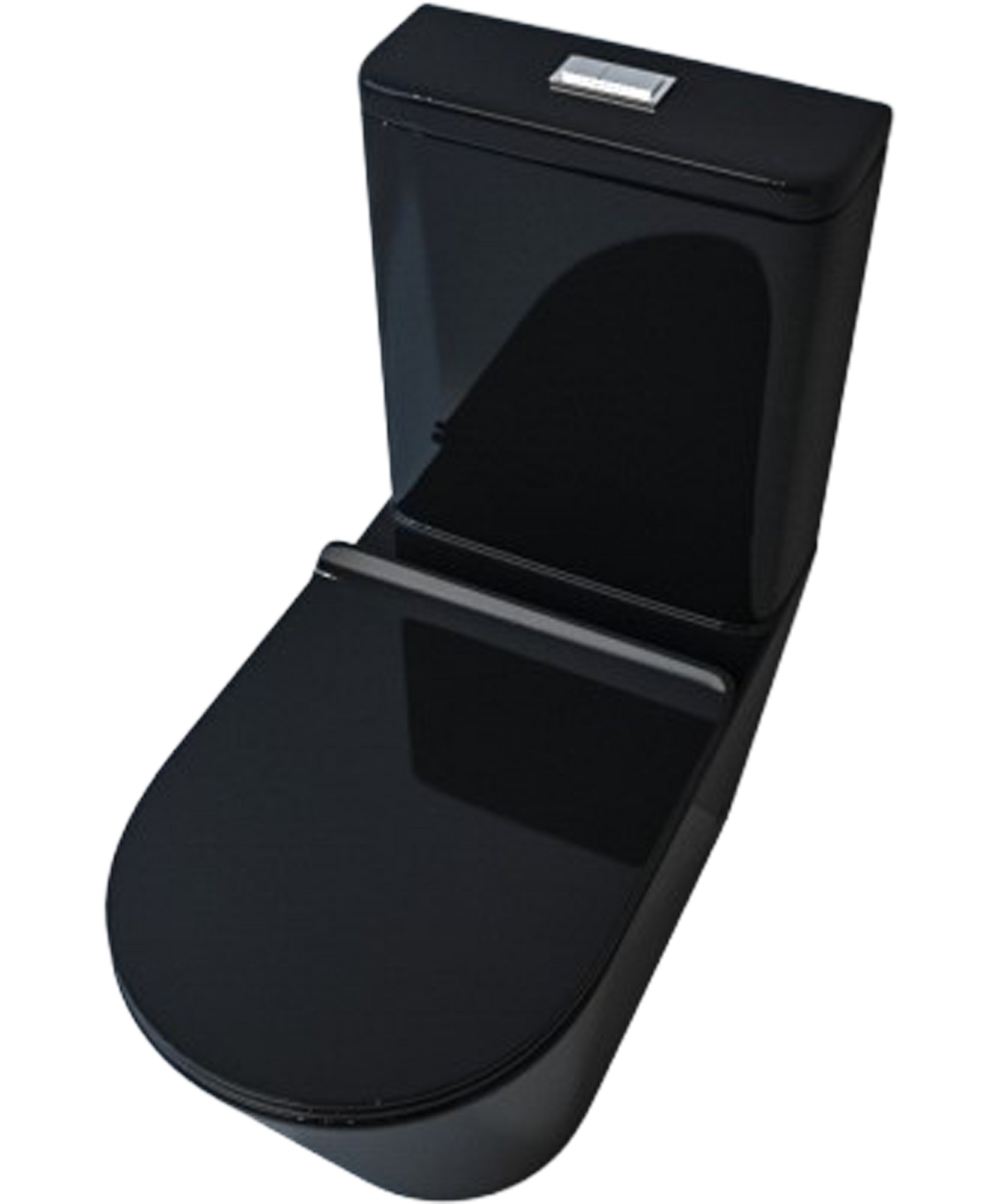 Tornado V2 Back-to-Wall Toilet Suite in Gloss Black