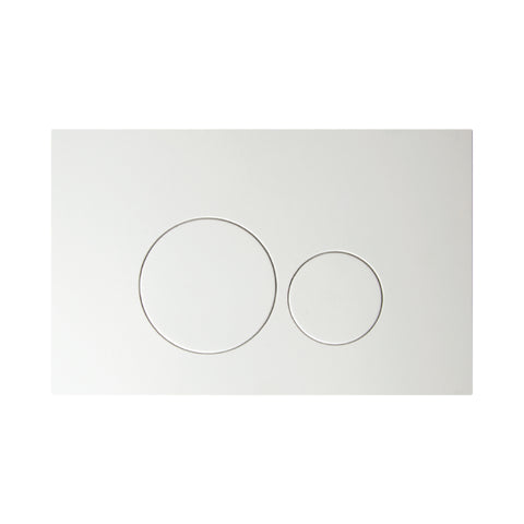 Niche Round Pneumatic Push Plate in Matte White