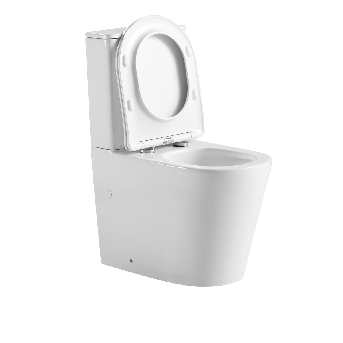 Tornado Zero Rim Back-to-Wall Toilet Suite in Gloss White