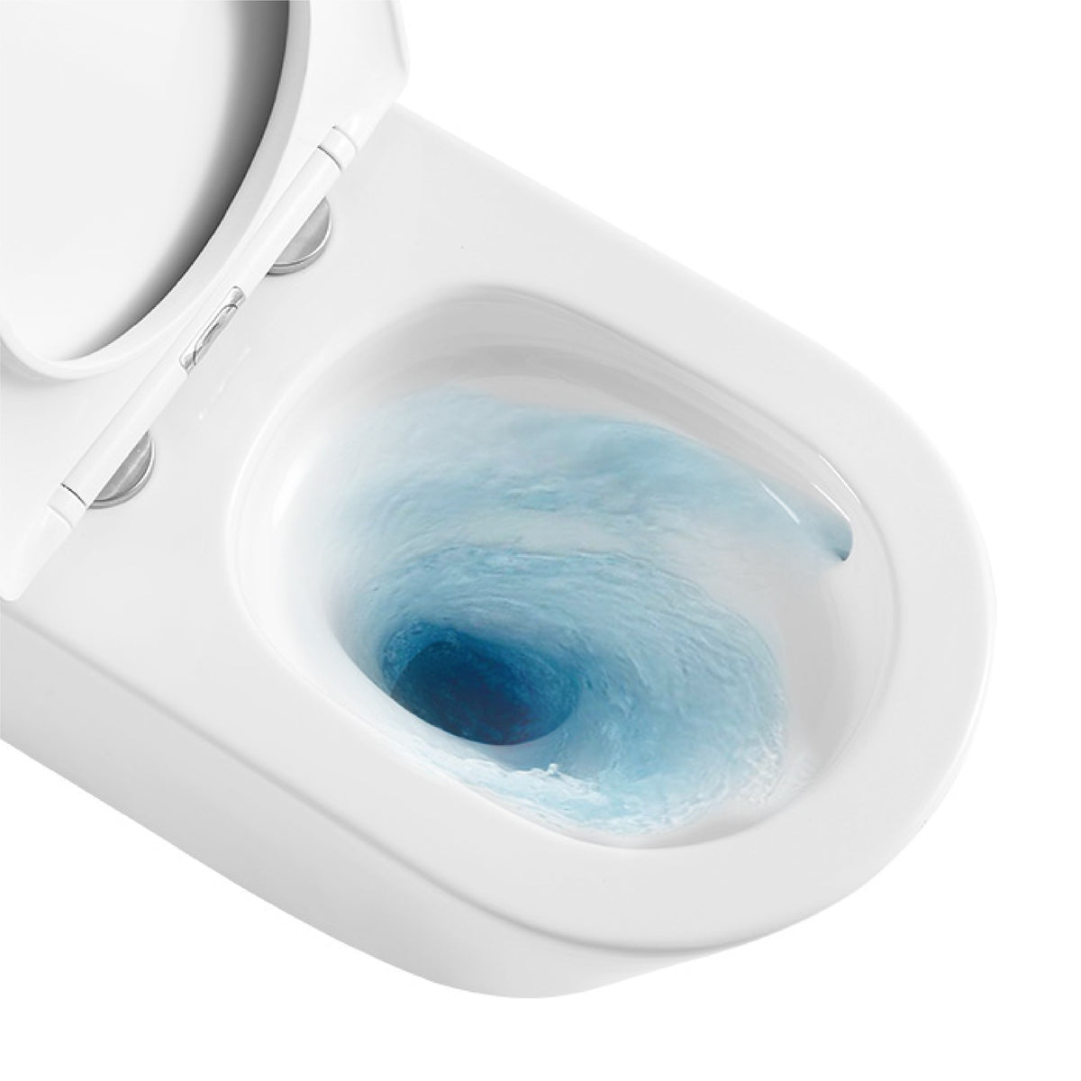 Tornado Zero Rim Back-to-Wall Toilet Suite in Gloss White