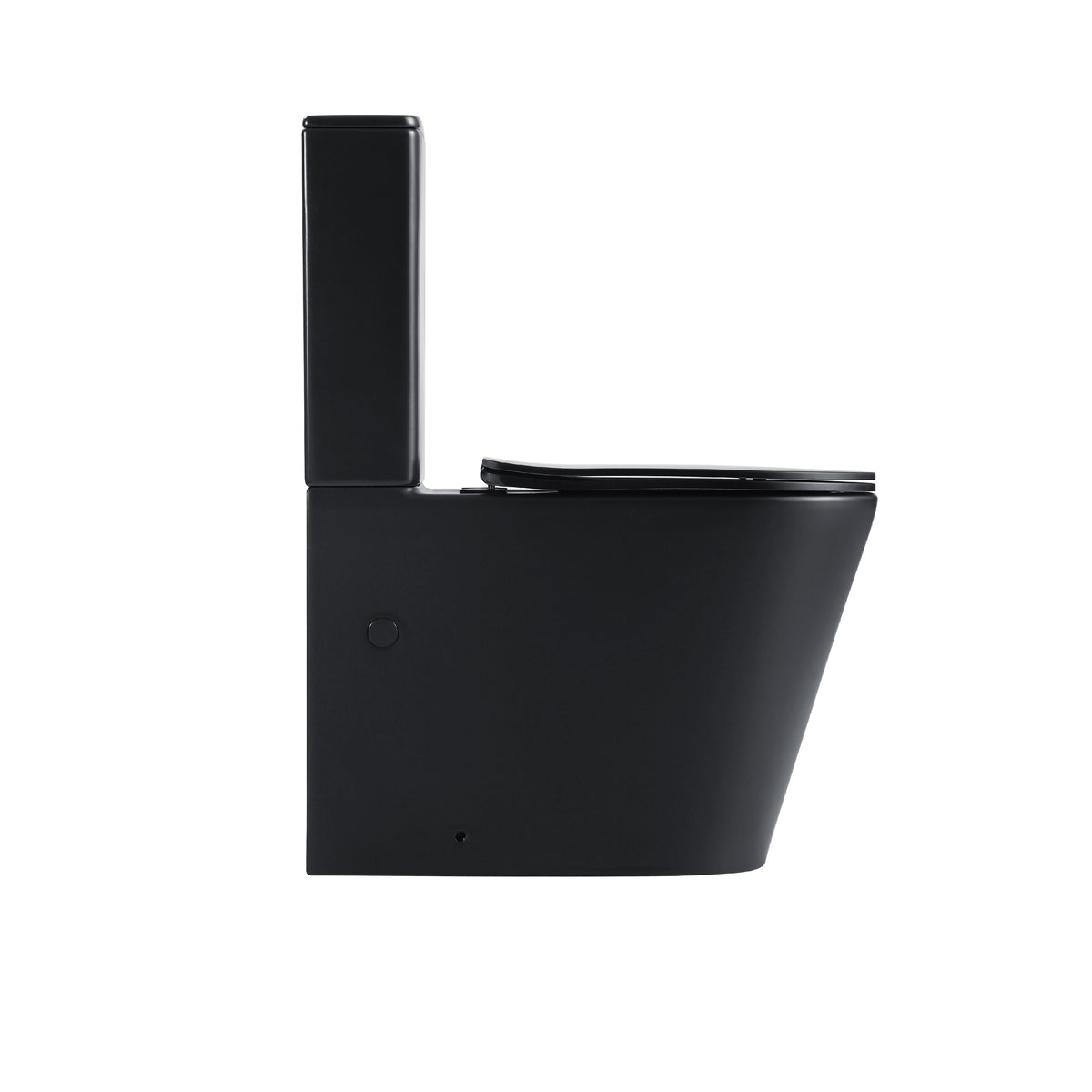 Tornado Zero Rim Back-to-Wall Toilet Suite in Matte Black