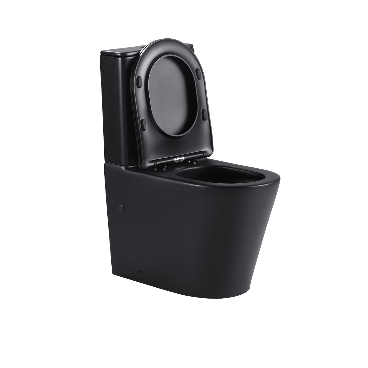 Tornado Zero Rim Back-to-Wall Toilet Suite in Matte Black