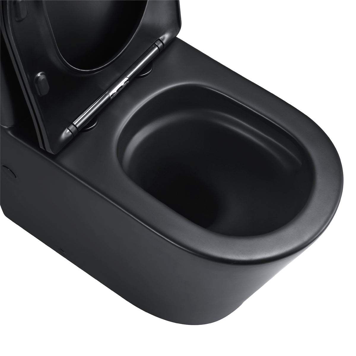 Tornado Zero Rim Back-to-Wall Toilet Suite in Matte Black