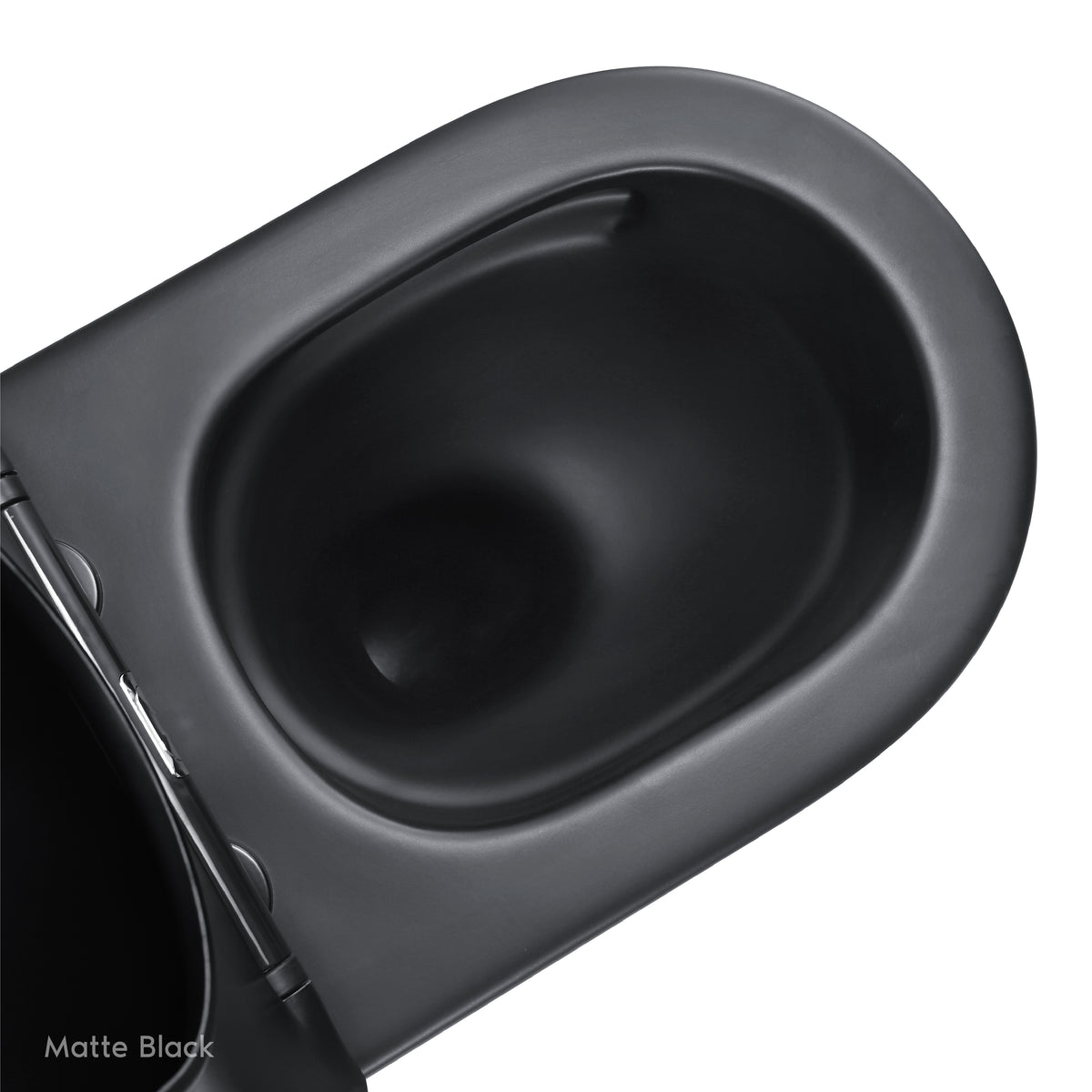 Tornado Zero Rim Back-to-Wall Toilet Suite in Matte Black
