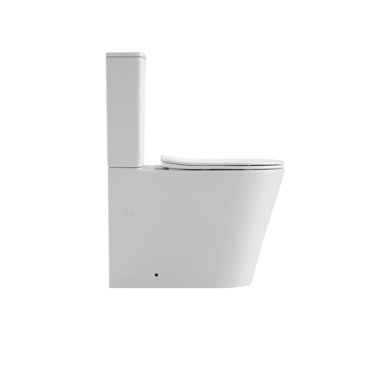 Tornado Zero Rim Back-to-Wall Toilet Suite in Matte White